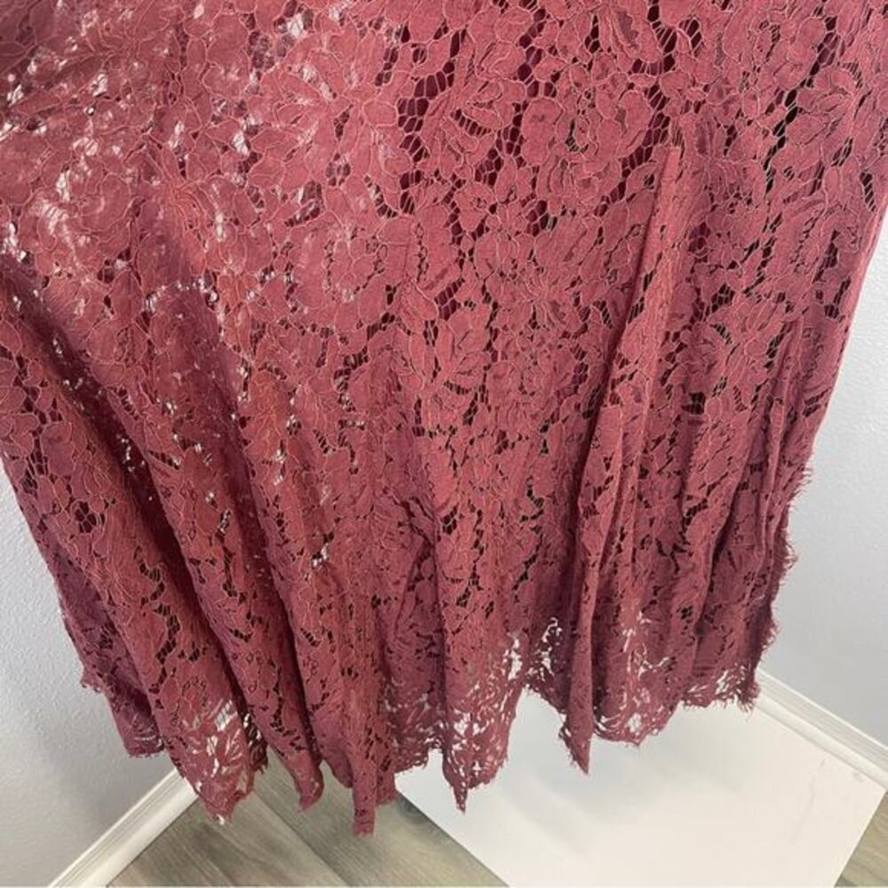 Fame and Partners‎ Twilight Dress Strapless Lace Cinnamon Rose Wine - Picture 4 of 13